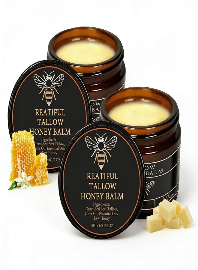 REATIFUL Beef Tallow for Skin, Tallow Honey Balm,Organic Grass tallow and honey balm for face and Body, Natural Soothing Moisturizing the Skin - Image 1
